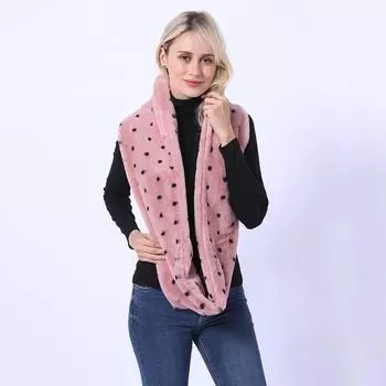 Новый плюшевый шарф из меха выдры, женский шарф корейской версии, осенне-зимний воротник из искусственного меха кролика, утолщенный теплый чехол для шеи для студентов 80cm чёрный