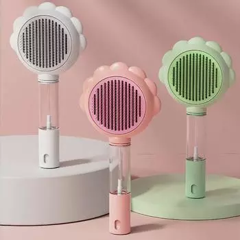 Новый подсолнух расческа для удаления шерсти домашних животных кошачий спрей массажная расческа анти-летающая самоочищающаяся игольчатая расческа для домашних животных белый