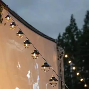 Новый подвесной фонарь для палатки, сверхлегкий портативный фонарь на аккумуляторе длиной 170 см, водонепроницаемый светильник для кемпинга на открытом воздухе, световая гирлянда чёрный