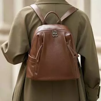Новый полностью кожаный рюкзак из натуральной кожи для женщин, роскошный бренд, большой размер, для путешествий, дизайнерский рюкзак