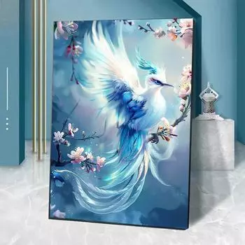 Новый полный круглый квадрат 5D Diy алмазная роспись птица феникс мозаика крест вышитый набор животных изображение вышитое украшение для дома Full Round 20x30CM