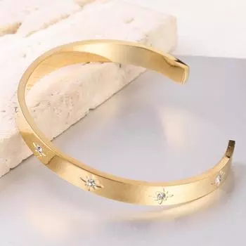 Новый полый браслет Ins Sun Personality из титановой стали, универсальный модный женский браслет