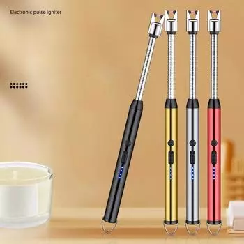 Новый популярный дуговой импульсный воспламенитель для газовой плиты, шланговый воспламенитель, стержень зажигания, 360 градусов, крутая USB-электрическая зажигалка, кухонные принадлежности