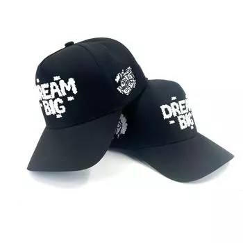 Новый популярный образец вышивки на шляпе с вышивкой Dream Big one size fits all чёрный