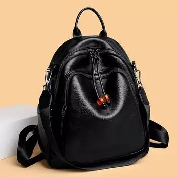 Новый популярный женский роскошный рюкзак, дизайнерский, высококачественная кожа, простой модный рюкзак, большая вместимость, винтажные сумки через плечо