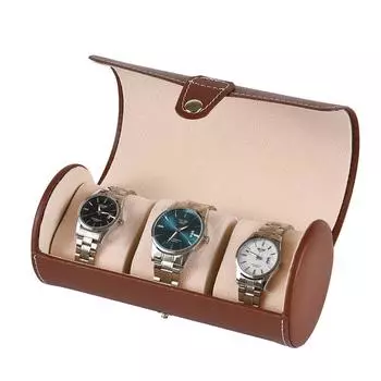 Новый портативный чехол для часов, винтажная кожаная коробка для часов, держатель для часов, дорожная сумка для хранения ювелирных изделий на запястье 01