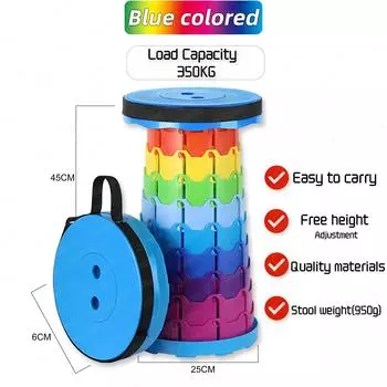 Новый портативный круглый складной стул, стул-аккордеон, регулировка высоты, простой инструмент, слон, качели, игровая площадка, стул для очереди, подарок