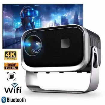 Новый портативный мини-проектор A003, Wi-Fi, беспроводная синхронизация, домашний кинотеатр, кинотеатр, светодиодный видеопроектор, Full HD 1080P, 4K, кинотеатр, Smart TV EU Plug чёрный