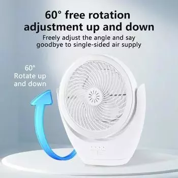 Новый портативный настольный вентилятор кондиционер бытовой небольшой охладитель воздуха портативный регулятор воздуха для офиса 3 скорости USB электрический White