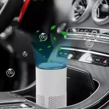Новый портативный очиститель воздуха с анионами, фильтр для дыма и воздуха, мини-USB, перезаряжаемый, для удаления формальдегида, дезодорирующий, для автомобиля, дома, спальни, офиса чёрный