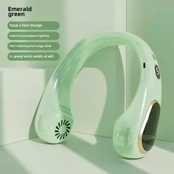 Новый портативный usb-вентилятор для шеи портативный мини-вентилятор для спорта на открытом воздухе белый