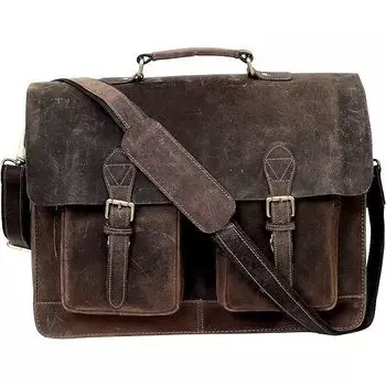 Новый портфель из кожи буйвола, сумка через плечо для ноутбука, сумка из натуральной кожи 15 x 11 x 5 in коричневый