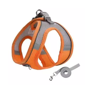 Новый поводок для собак, дышащий нагрудный ремень для домашних животных, небьющийся поводок для собак, светоотражающий поводок для домашних животных M (