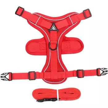 Новый поводок для собаки, жилет, нагрудный ремень, светоотражающий, дышащий, поводок для выгула кошки, поводок для собаки, поводок для питомца S