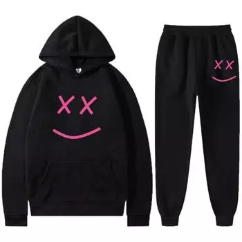 Новый повседневный Lil Pee Singer Peripheral Commemorative Edition, простой повседневный комплект с капюшоном для мужчин и женщин S