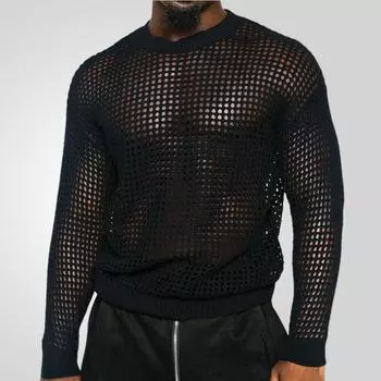 Новый повседневный модный деловой классический универсальный вязаный свитер с длинными рукавами мужской пуловер шерстяная куртка с капюшоном M чёрный