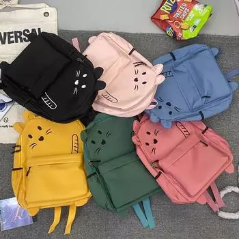 Новый повседневный модный высококачественный нишевый рюкзак Sense, индивидуальный трендовый рюкзак, нейлоновый школьный рюкзак большой вместимости чёрный