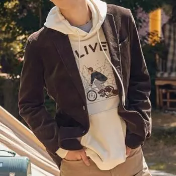 Новый повседневный мужской костюм, мода, большой размер, официальная одежда S темно-коричневого