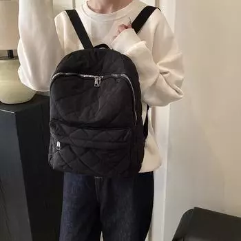 Новый повседневный ромбовидный универсальный рюкзак для ученика средней школы, дорожный рюкзак, большая вместимость, простой