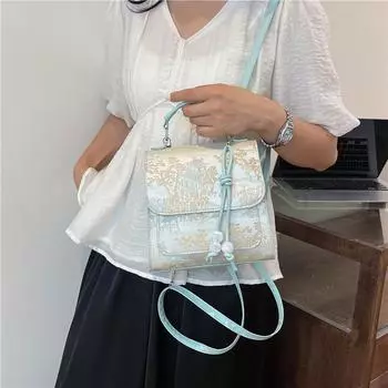 Новый повседневный рюкзак в китайском стиле, новый модный нишевый трендовый школьный рюкзак, универсальный рюкзак для путешествий, облегчающий нагрузку чёрный