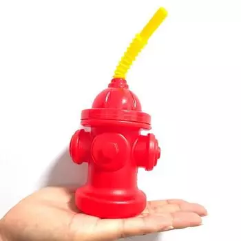 Новый пожарный гидрант соломенная кружка с крышкой подходит для пожарного день рождения подарок мальчику день рождения стакан для воды