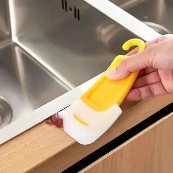 Новый прочный инструмент для чистки 2 шт. антипригарная сковорода для мытья кастрюль гибкий высокотемпературный скребок для удаления масляных пятен силиконовый скребок для кухонной миски Yellow--2Pcs