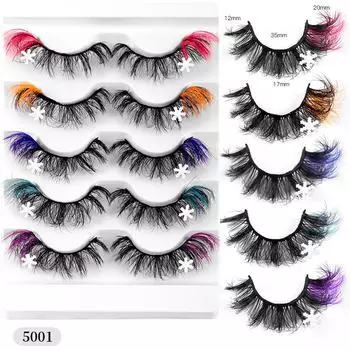 Новый продукт 6d High Imitation Color False Eyelashes Декоративные ресницы Жареные ресницы Грязные густые наращенные ресницы 5001