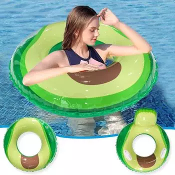 Новый продукт, кольцо для плавания с авокадо, утолщенное кольцо для плавания из ПВХ со спинкой, надувное кольцо для плавания, кольцо для подмышек, кольцо для плавания для взрослых 60#