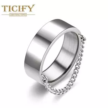 Новый продукт, модная титановая стальная цепочка, кольцо в стиле панк, хип-хоп, ручные украшения 6 серебряный