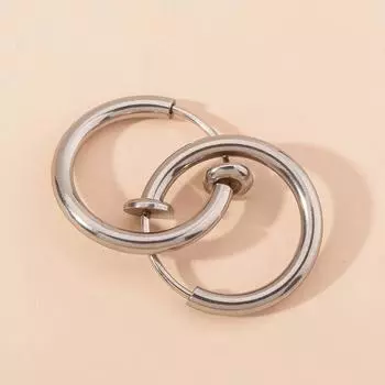 Новый продукт: серьги-гвоздики, клипсы для ушей, зажимы для носа, регулируемые серьги с застежкой-молнией, аксессуары для носа. серебряный