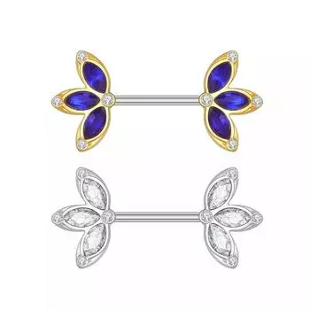 Новый продукт, симметричное кольцо с бриллиантом и молоком, слюна, молочные гвозди, европейские и американские ювелирные изделия из нержавеющей стали с трансграничными проколами