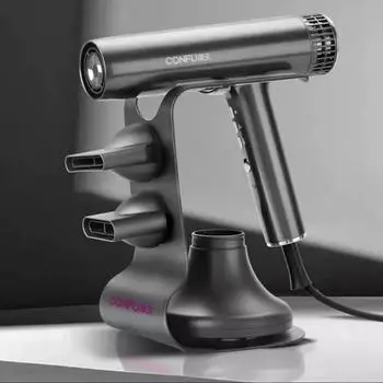 Новый профессиональный фен для волос с высокоскоростным двигателем 110000 об/мин, быстрая сушка, отрицательные ионы, мощный ветер, низкий уровень шума, инструменты для укладки волос EU зелёный