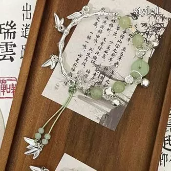 Новый простой браслет из бусин и кристаллов для женщин и девушек, корейский стиль инс, браслеты с кисточками в виде цветов, украшения в подарок для лучшей подруги