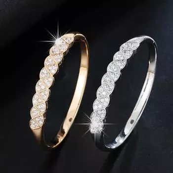 Новый простой модный молодежный креативный поворотный дизайн с микро инкрустацией цирконом в деловом стиле на каждый день глянцевый браслет «Джокер» золотой