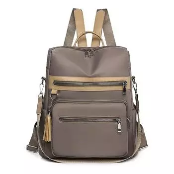 Новый простой повседневный прочный рюкзак большой вместимости с несколькими карманами из водонепроницаемой ткани Оксфорд