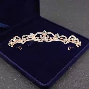 Новый простой свадебный головной убор со стразами, сплав в стиле барокко, бриллиантовая корона на день рождения, застежка для волос, свадебное платье, аксессуары для волос