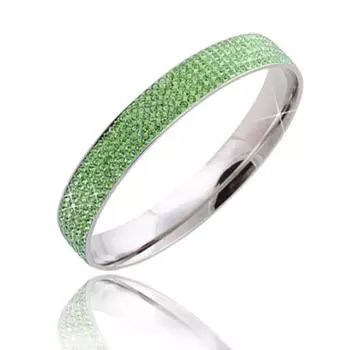 Новый простой женский пятирядный плоский браслет из титановой стали с цирконием