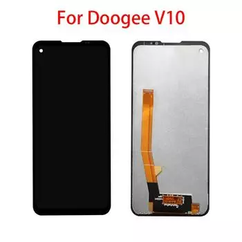 Новый протестированный ЖК-дисплей для Doogee V10, ЖК-дисплей с сенсорным экраном в сборе, дигитайзер, запасные части + инструменты чёрный