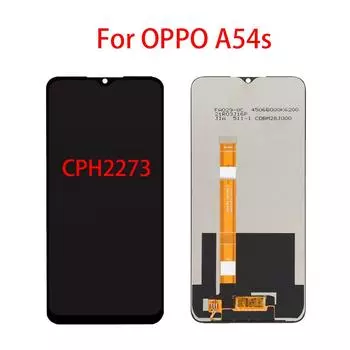 Новый протестированный ЖК-дисплей для OPPO A54s CPH2273, ЖК-дисплей, сенсорный экран, замена дигитайзера ЖК-экрана в сборе чёрный