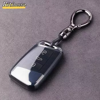 Новый прозрачный чехол для автомобильного ключа из ТПУ для VW Volkseagen Passat B8 Magotan для Skoda Superb A7 Kodiaq Seat Shell Fob