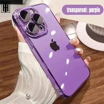 Новый прозрачный чехол для телефона с рамкой и рамкой для IPhone 15 14 13 12 11 Pro Max 15 Plus, пылезащитный чехол с полным объективом For iPhone 15Pro Max