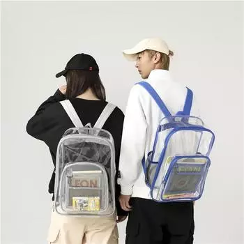 Новый прозрачный рюкзак для пары, сумка японская, водонепроницаемая, модная, уличная, корейская версия, большая емкость Small