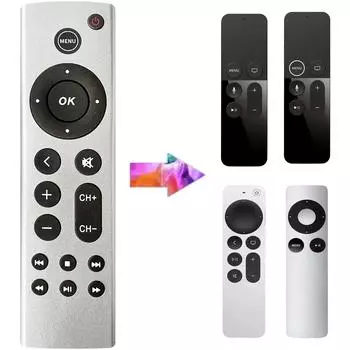 Новый пульт дистанционного управления, подходящий для Apple TV 4K/Gen 1 2 3 4/HD A2843 A2737 A2169 A1842 A1625 A1427 A1469 A1378 A1218 без голоса