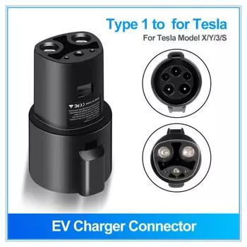 Новый разъем для зарядки электромобиля SAE J1772 Тип 1 для Tesla Convertor EVSE EV Charger Adapter для Tesla Model X/Y/3/S