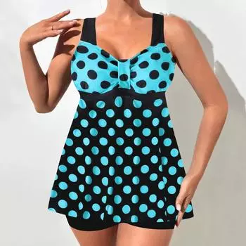 Новый раздельный купальник Amazon для женщин, большой размер, юбка-бикини, плоский угол, принтованный купальник S