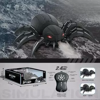 Новый RC робот-паук с дистанционным управлением, игрушка паук-стрекоза, пчела с распылителем/светом/музыкой, подарок для мальчиков 6-12 лет, детские игрушки на Хэллоуин, Пасху Spider