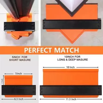 Новый регулируемый контурный шаблон замка, инструмент для копирования профилей, линейка для ламината, плитки, шаблон Meethulp