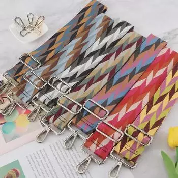 Новый регулируемый ремень для сумки через плечо с ромбовидным узором шириной 5 см Light Gold Buckle