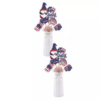 Новый реквизит для фотосъемки на день независимости, вставка в вазу, набор этикеток из 20 предметов One Size