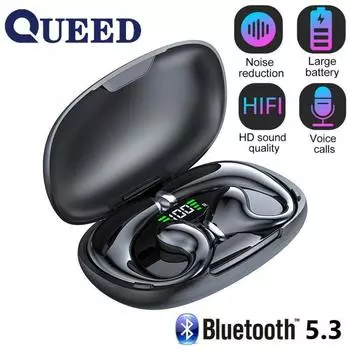 Новый ремешок Bluetooth-гарнитуры настоящий, беспроводной, без ушей, спортивная гарнитура для бега, выносливость, выносливость без боли без боли чёрный